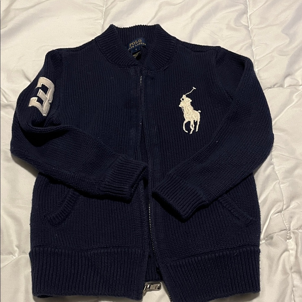 Polo by Ralph Lauren Dark Blue Kids Jacket with White Logo